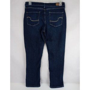 Signature Levis Strauss Modern Slim Distressed Whiskered Embroidered Jeans 30x27